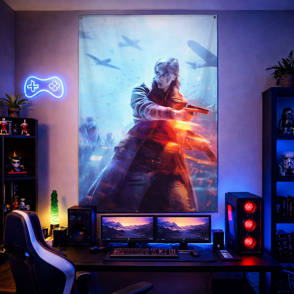 Battlefield 5 Temalı Duvar Örtüsü