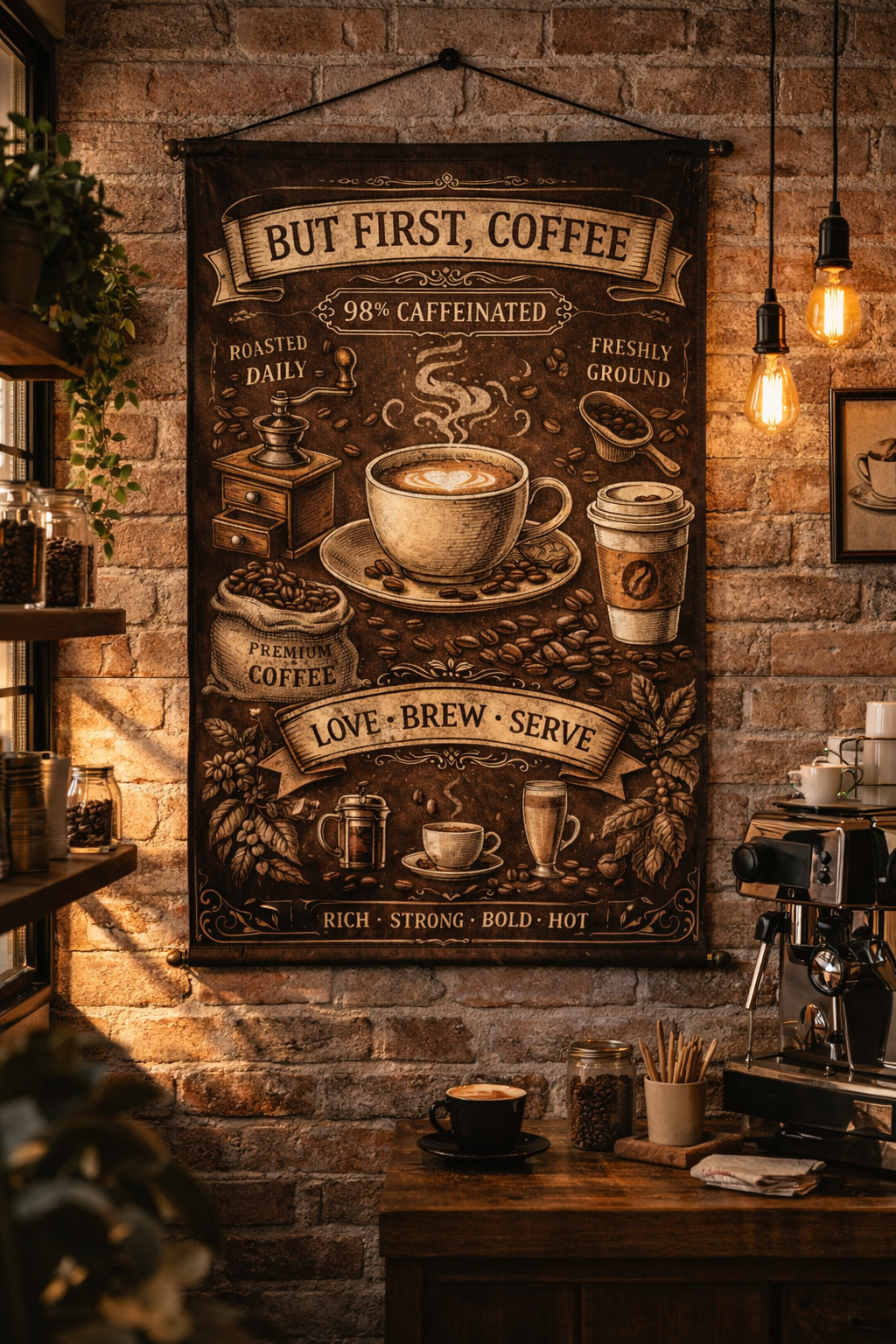 But First, Coffee Duvar Örtüsü