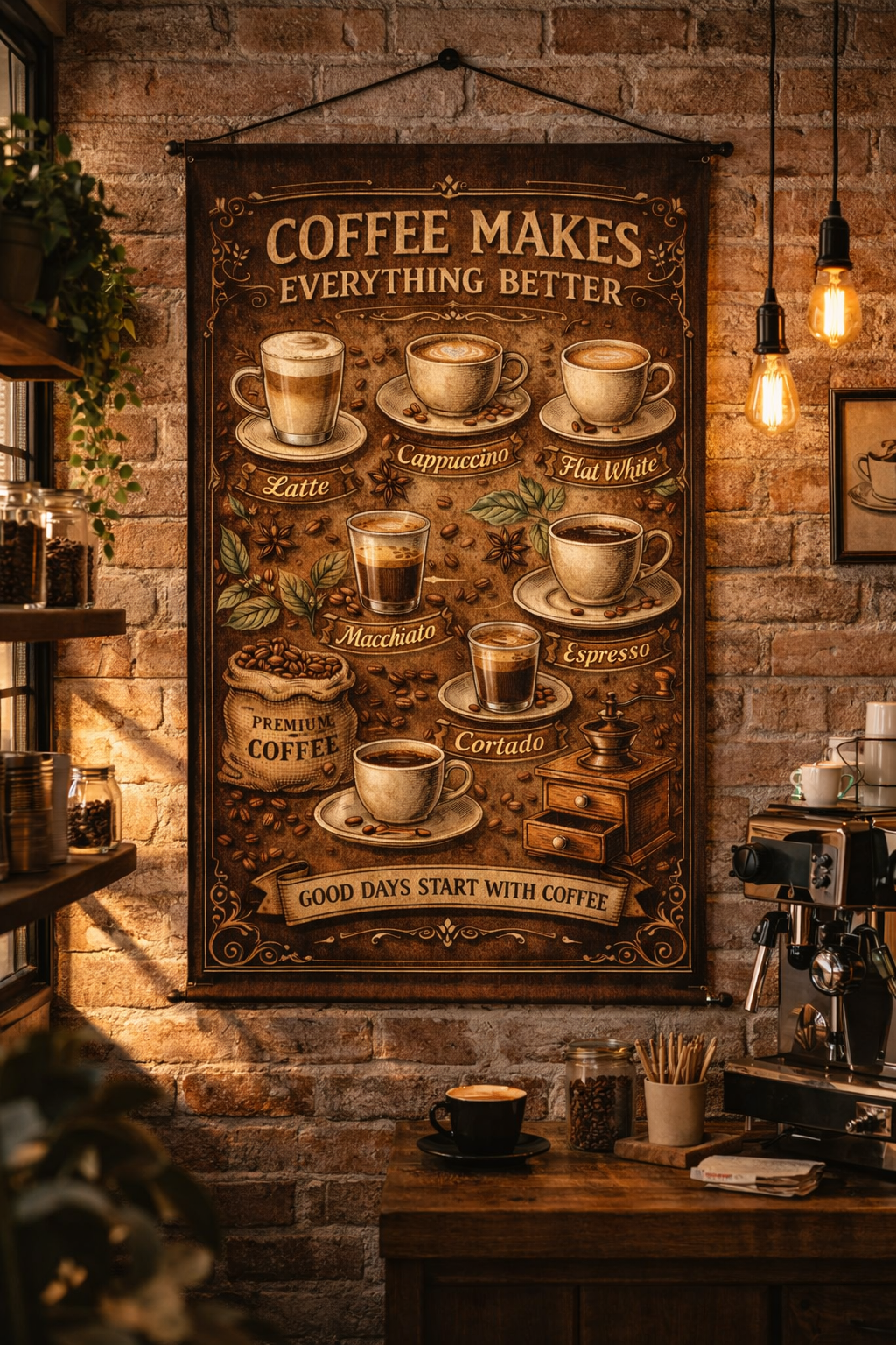 Coffee Makes Everything Better Duvar Örtüsü