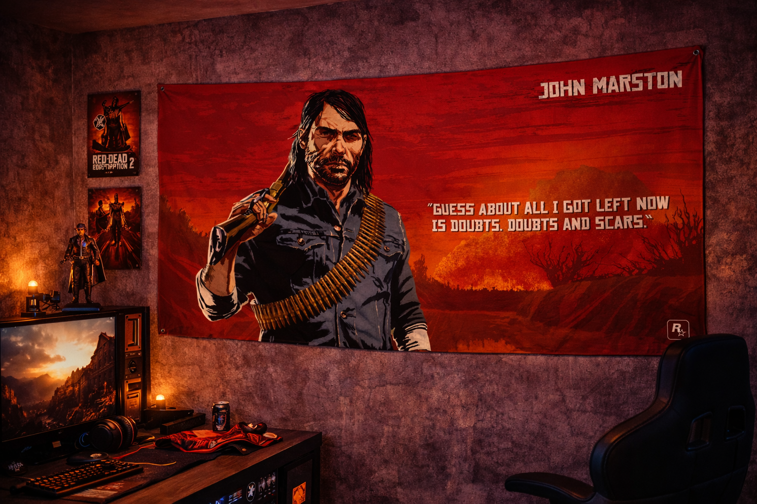 Red Dead Redemption 2 John Marston Duvar Örtüsü