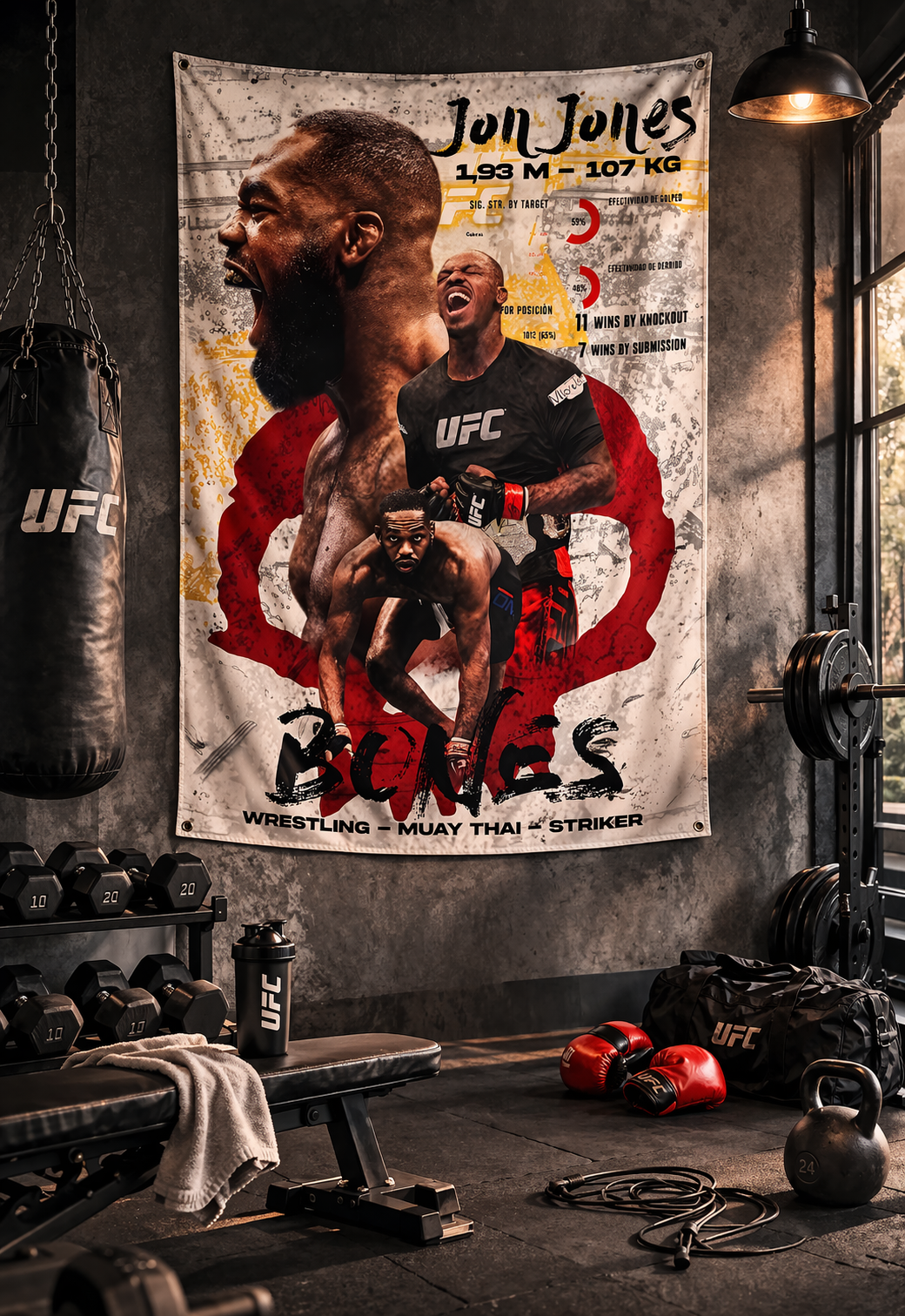 Jon Jones “Bones” Duvar Örtüsü