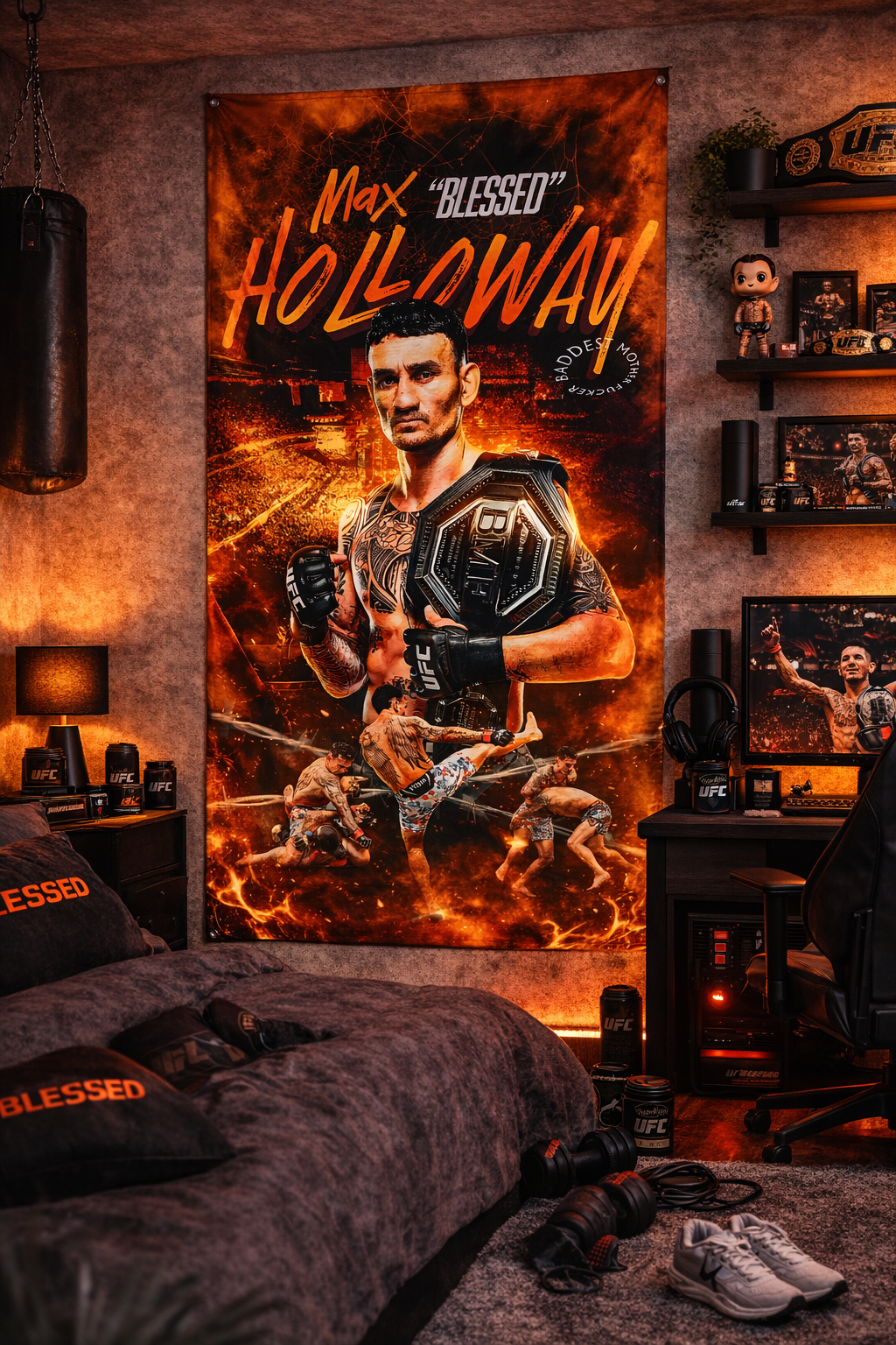 Max Holloway “Blessed” Duvar Örtüsü