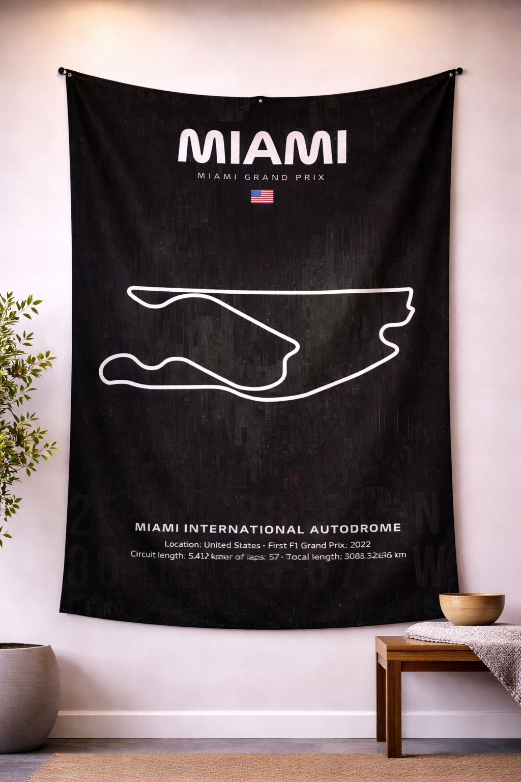 F1 Miami Grand Prix Duvar Örtüsü