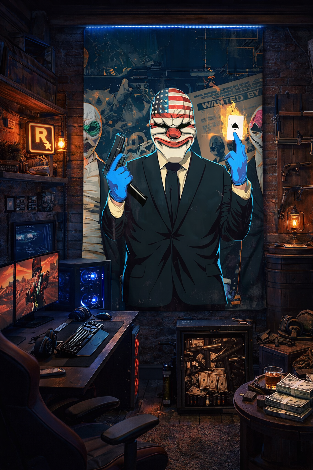 Payday Temalı Duvar Örtüsü