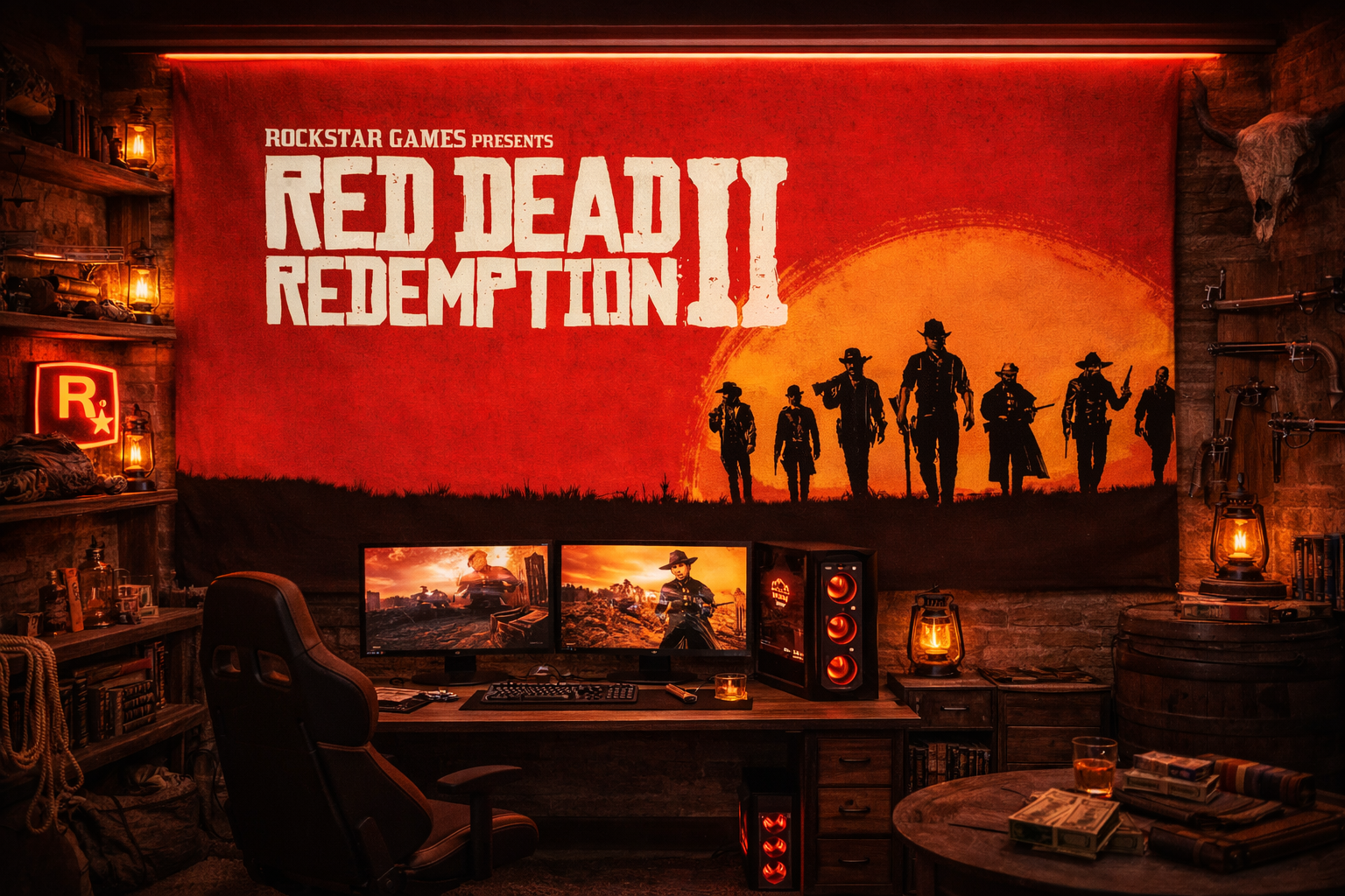 Red Dead Redemption 2 Sunset Duvar Örtüsü