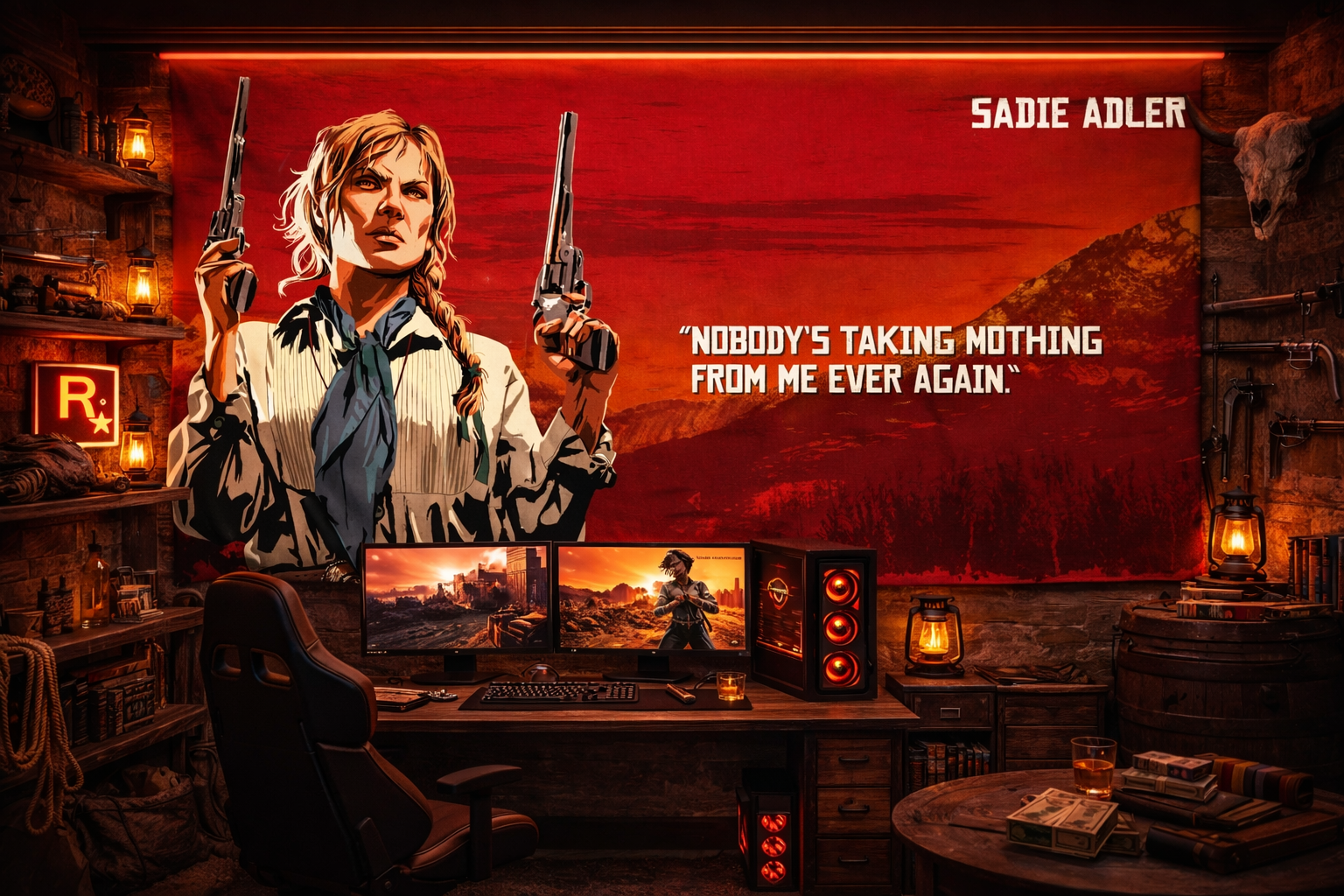 Red Dead Redemption 2 Sadie Adler Duvar Örtüsü