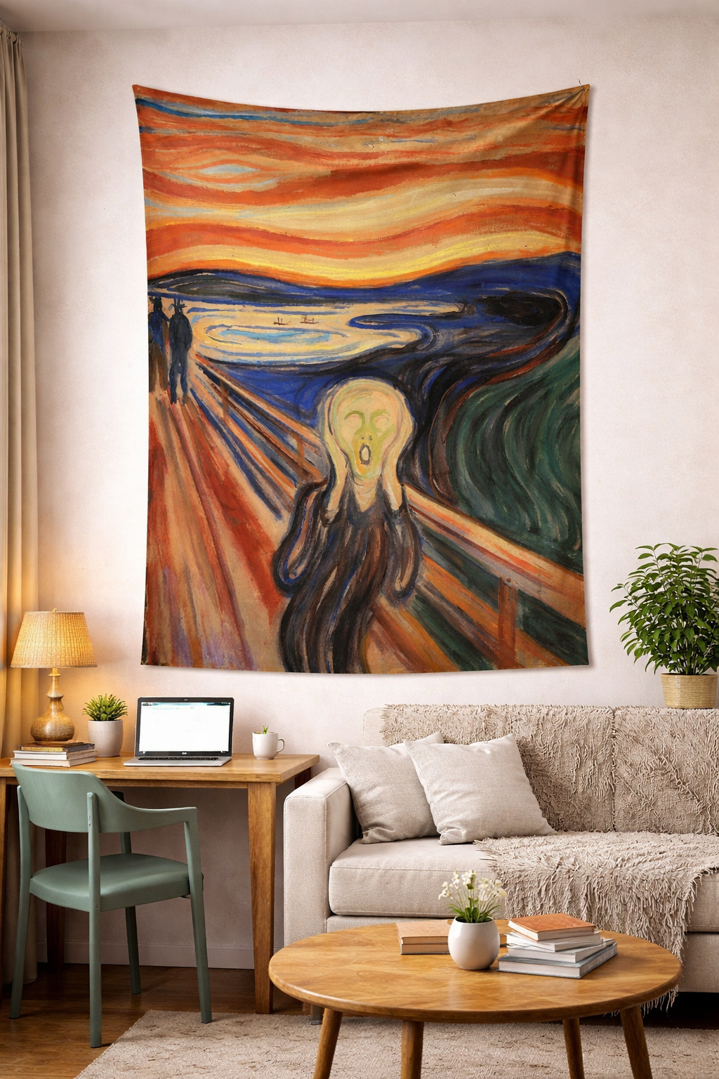 Edvard Munch - The Scream Duvar Örtüsü