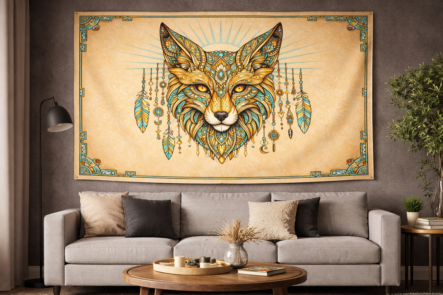 Tribal Tilki Duvar Örtüsü