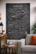 Yamaha YZF-R6 Chalkboard Duvar Örtüsü